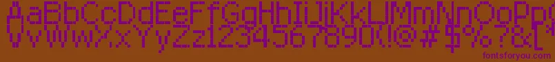 RttRedstar8 Font – Purple Fonts on Brown Background