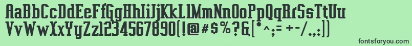 Vahikab Font – Black Fonts on Green Background