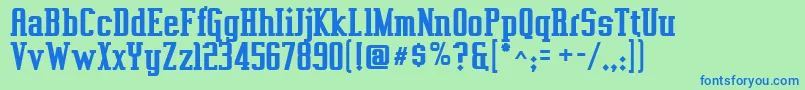 Vahikab Font – Blue Fonts on Green Background