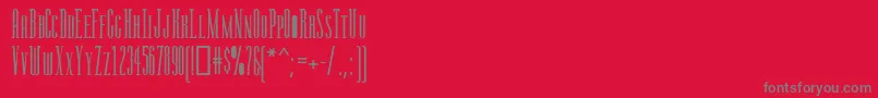 Manzanita-Schriftart – Graue Schriften auf rotem Hintergrund