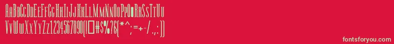 Manzanita Font – Green Fonts on Red Background