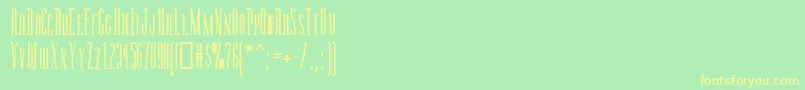 Manzanita Font – Yellow Fonts on Green Background