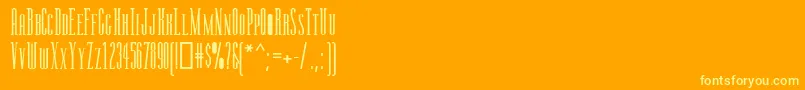 Manzanita Font – Yellow Fonts on Orange Background