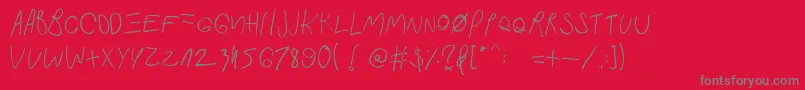 FastInMyCar Font – Gray Fonts on Red Background