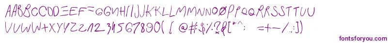 FastInMyCar Font – Purple Fonts on White Background