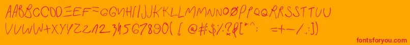 FastInMyCar Font – Red Fonts on Orange Background