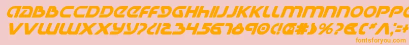 UniversalJackBoldItalic Font – Orange Fonts on Pink Background