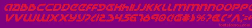 UniversalJackBoldItalic Font – Red Fonts on Purple Background