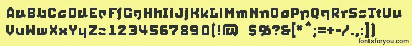 Squid ffy Font – Black Fonts on Yellow Background