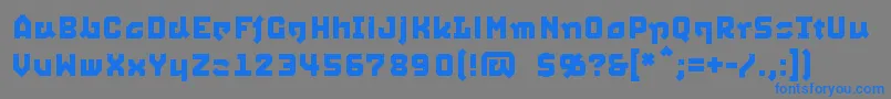 Squid ffy Font – Blue Fonts on Gray Background