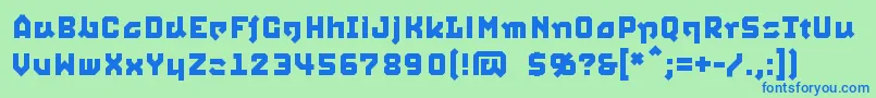 Squid ffy Font – Blue Fonts on Green Background