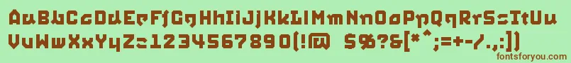 Squid ffy Font – Brown Fonts on Green Background