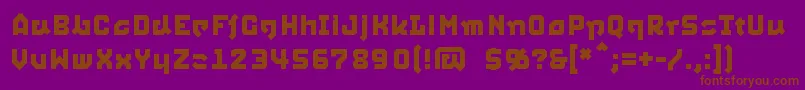 フォントSquid ffy – 紫色の背景に茶色のフォント