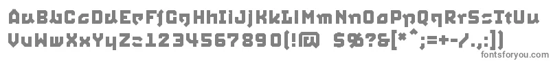 フォントSquid ffy – 白い背景に灰色の文字