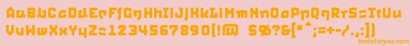 Squid ffy Font – Orange Fonts on Pink Background