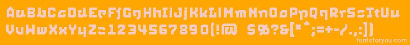 Squid ffy Font – Pink Fonts on Orange Background