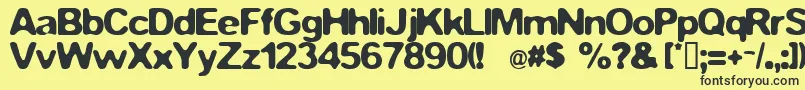 FstopDemo Font – Black Fonts on Yellow Background