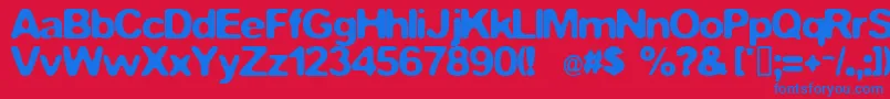 FstopDemo Font – Blue Fonts on Red Background