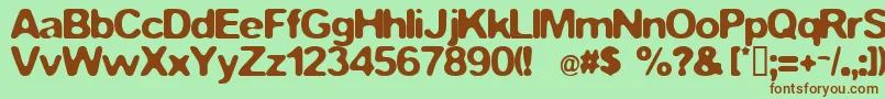 FstopDemo Font – Brown Fonts on Green Background