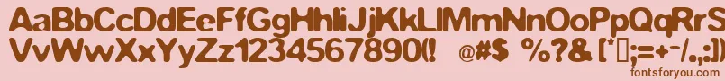 FstopDemo Font – Brown Fonts on Pink Background