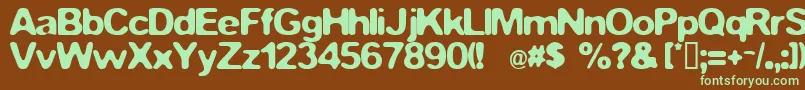 FstopDemo Font – Green Fonts on Brown Background