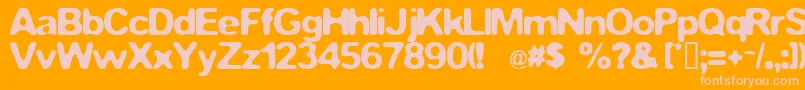 FstopDemo Font – Pink Fonts on Orange Background