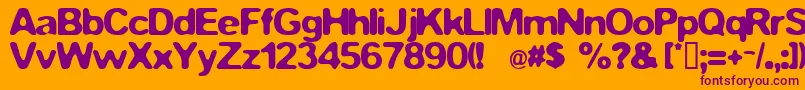 FstopDemo Font – Purple Fonts on Orange Background