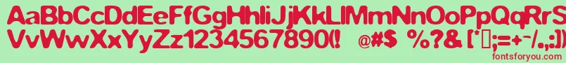 FstopDemo Font – Red Fonts on Green Background