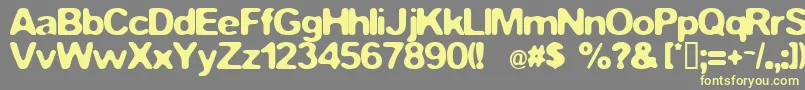 Fonte FstopDemo – fontes amarelas em um fundo cinza