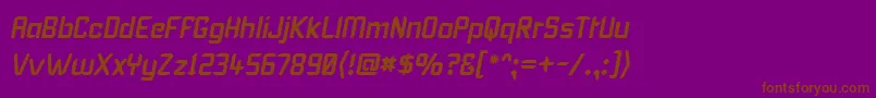 Шрифт KarismaItalic – коричневые шрифты на фиолетовом фоне
