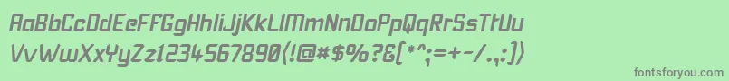 KarismaItalic Font – Gray Fonts on Green Background