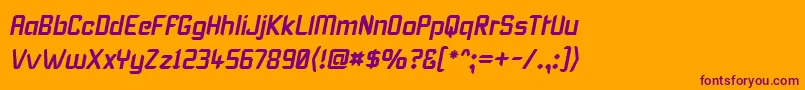 Шрифт KarismaItalic – фиолетовые шрифты на оранжевом фоне
