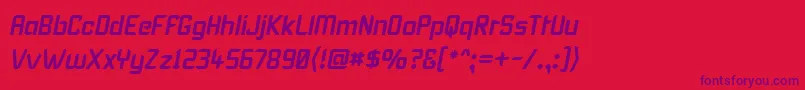 KarismaItalic Font – Purple Fonts on Red Background
