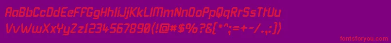 KarismaItalic-Schriftart – Rote Schriften auf violettem Hintergrund