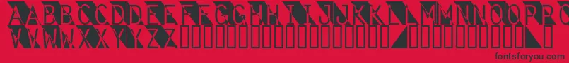 Fantomet Font – Black Fonts on Red Background