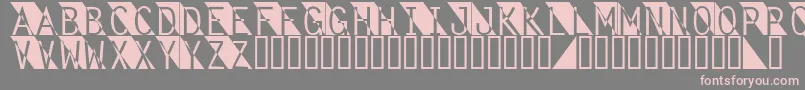 Fantomet-Schriftart – Rosa Schriften auf grauem Hintergrund
