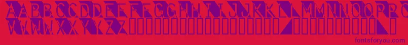 フォントFantomet – 赤い背景に紫のフォント