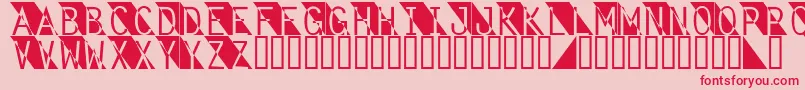 フォントFantomet – ピンクの背景に赤い文字