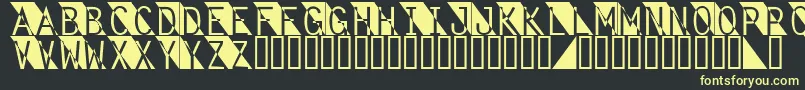 フォントFantomet – 黒い背景に黄色の文字