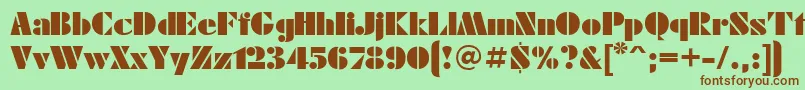 Ukrainianfuturaeugenia Font – Brown Fonts on Green Background