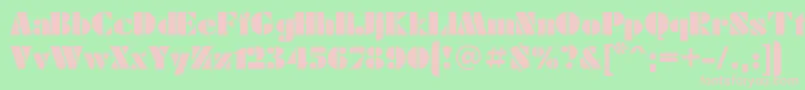 Ukrainianfuturaeugenia Font – Pink Fonts on Green Background