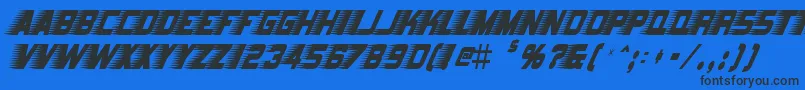 BarbatrickRegular Font – Black Fonts on Blue Background