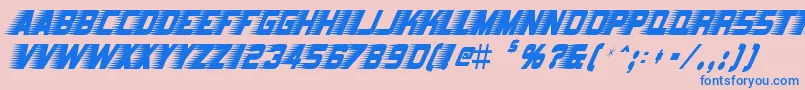 BarbatrickRegular Font – Blue Fonts on Pink Background