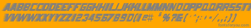 フォントBarbatrickRegular – オレンジの背景に灰色の文字