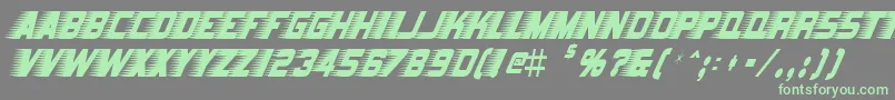 BarbatrickRegular-Schriftart – Grüne Schriften auf grauem Hintergrund