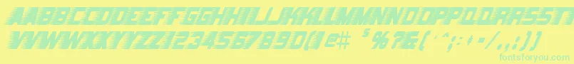 BarbatrickRegularフォントについての詳細 フォントBarbatrickRegular – 黄色い背景に緑の文字