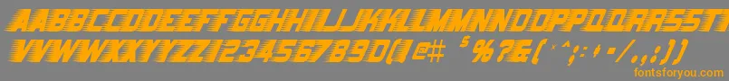 BarbatrickRegular-Schriftart – Orangefarbene Schriften auf grauem Hintergrund
