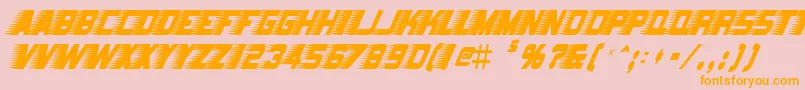 BarbatrickRegular-Schriftart – Orangefarbene Schriften auf rosa Hintergrund
