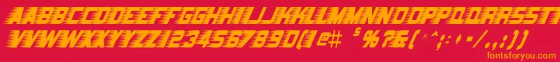 Шрифт BarbatrickRegular – оранжевые шрифты на красном фоне