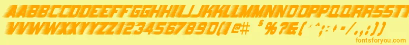 BarbatrickRegular Font – Orange Fonts on Yellow Background